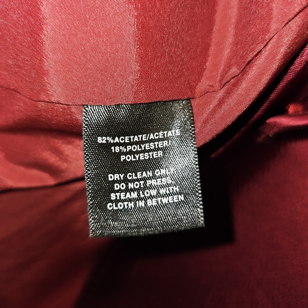 Lafayette 148 New York Satin Suit in Deep Red - Picture 4 of 11